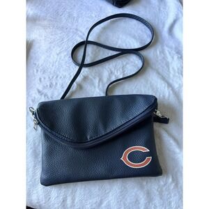 NFL Pebble Fold Over Crossbody Purse - Bears